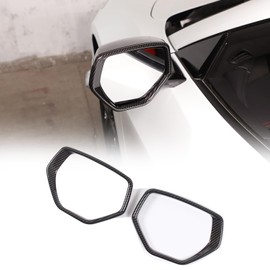 Car Side Mirror Trim Frame Compatible with Corvette C8 Stingray 2020-2023,Self-Adhesive Protective Frame For C8 Rearview Mirror 2PCS,Made of ABS Plastic (ABS Carbon)