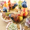 Yarnow Resin Succulent Pot Bonsai Flower Pot Chicken Statue Miniature