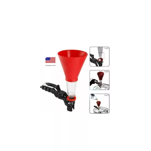 Unbranded Fuel Oil Funnel Adjustable For Gasoline Engine Car Auto