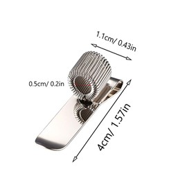 Pack of 5 horizontal and 5 vertical pen holders made of stainless steel, pen holder with spring ring on the bag, holder or clips for pocket pencil, pencil, markings, clipboard