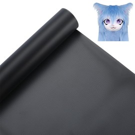 GORGECRAFT 1M x 20cm Black Fursuit Eye Mesh Sheet PVC Plastic 0.5mm Waterproof Dustproof Breathable Printable Furries Blank Handicrafts Cosplay Canvas Fabric for Costume Props Sculpting Crafting
