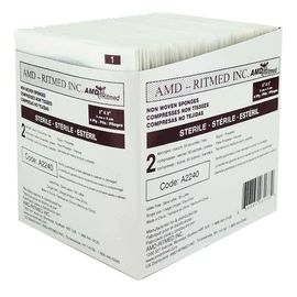 AMD-Ritmed BX/50 NON-WOVEN, STERILE GAUZE SPONGE, 2IN X 2IN 4PLY, GRADE A