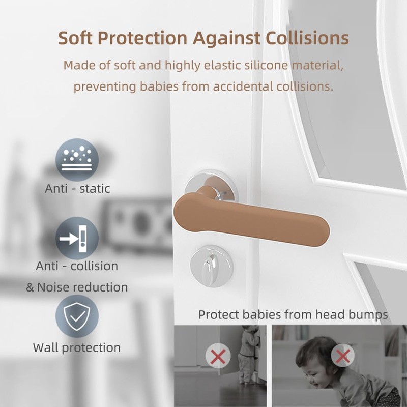 Pidynx 4 Pcs Silicone Door Handle Covers – Door Knob