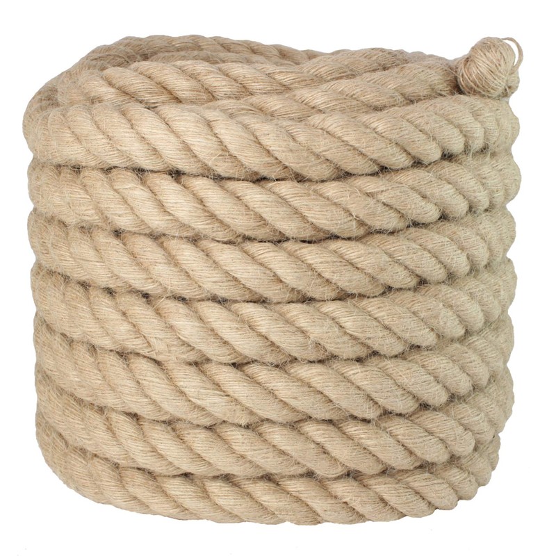 Manila Rope 1-1/2 Inch x 50 Feet, Twisted Thick Rope