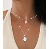 LOLIAS Sterling Silver Clover Necklace for Women Dainty 925 Silver
