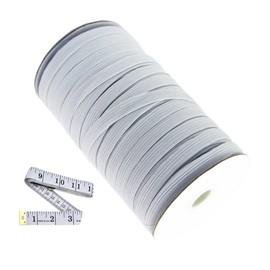 70 Yard Braided Elastic, Springy Stretch Braided Elastic Cord Elastic Band (White, 1/2 Inch)