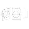 H&C VENT Diameter 120 mm Plastic PVC Duct Connector Flange,