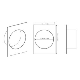 H&C VENT Diameter 120 mm Plastic PVC Duct Connector Flange, Straight Pipe Flange for HVAC Heating Cooling Ventilation System Duct Pipe Adapter