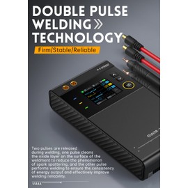 FNRSI Battery Spot Welder, 5000m Portable Handheld Spot Welder Double Pulse 4 Combination Gears Adjustable Spot Welding 0.1MM-0.25MM for Iron/Stainless Steel/Nickel Strip /18650 Battery Pack