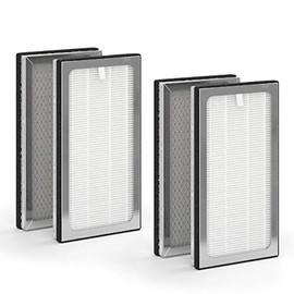 Medify MA-15 Genuine Replacement Filter | for Allergens, Smoke, Smokers, Dust, Odors, Pollen, Pet Dander | 3 in 1 with Pre-filter, H13 HEPA, and Activated Carbon for 99.9% Removal | 2-Pack