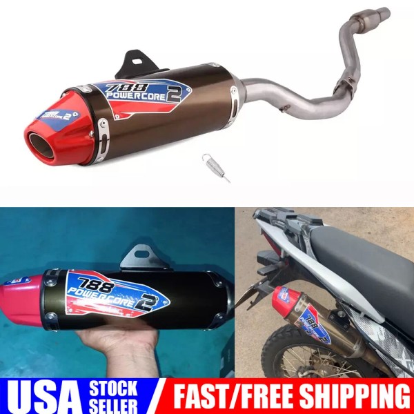 JFG RACING Dirt Bike Exhaust Muffler Pipe Full System For