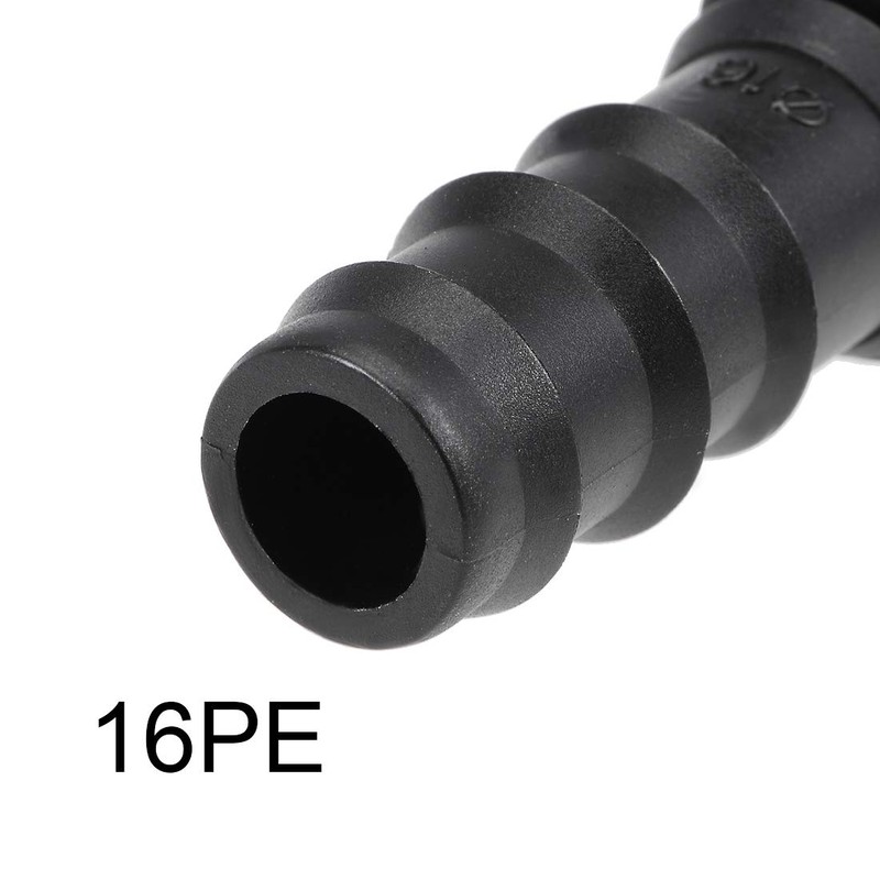 sourcing map Barb Drip Pipe Connector 16PE Hose Fitting Straight