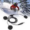 Motorbike Full Face Helmet Earpiece Mic 7.1mm Plug Two Way