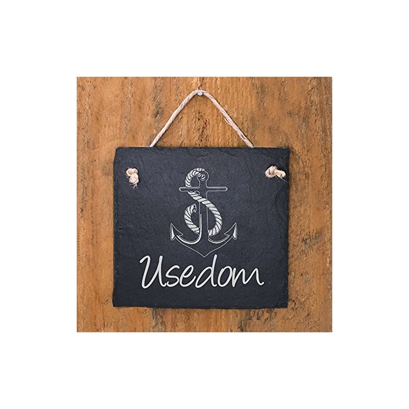 Anchor Slate Sign with Choice of Text – Nautical Name