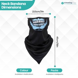 Trimming Shop Unisex Bandana Face Mask with Ear Loops Face & Neck Covering Dust Wind Protection Scarf Washable Breathable Reusable Run Walk Motorcycle Outdoor Laughing Face Blue