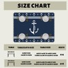 TLCBFF Nautical Decorative Rectangle Tablecloth Anchor Sailing Ocean Dark Navy