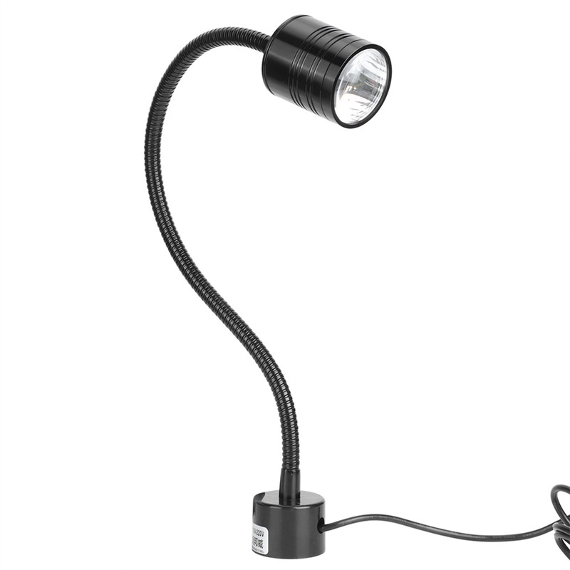 5W Black Goose Neck LED Working Light with Round Magnetic