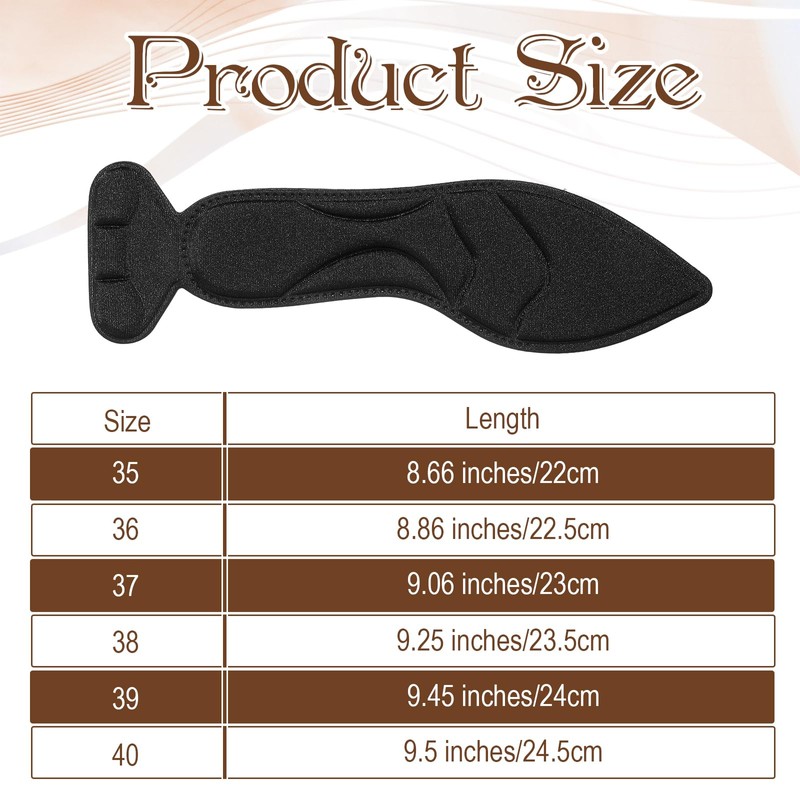 Sibba 4 Pairs Women Cropable High Heel Insoles Anti-Slip Cushion