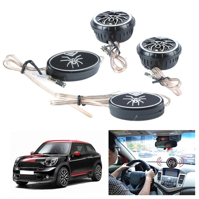 Car Loudspeakers Stereo Round Tweeter with Chrome Plated Spider Pattern