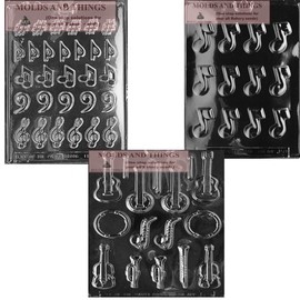 Chocolate mold Musical notes Musical instrument music music note Chocolate Candy Mold With © Candy Making Instruction