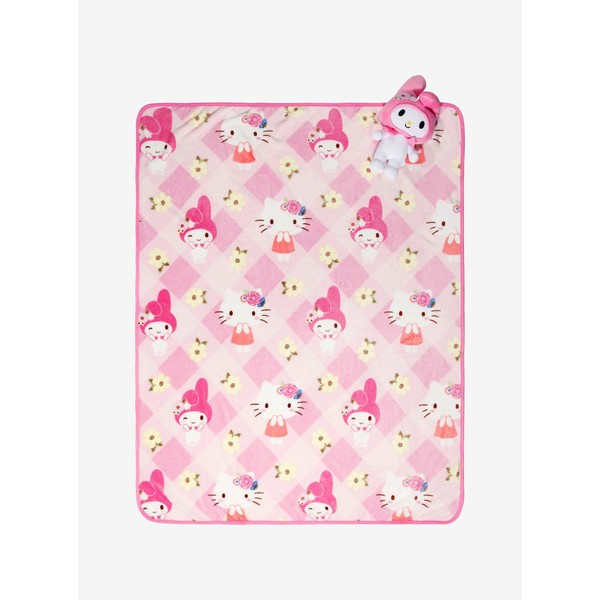 Hot Topic My Melody Character Pillow & Throw Blanket Set