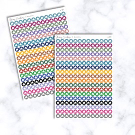 Small Home, House Logo Icon Stickers Decorative Planning, 468 Stickers, 0.3" diameter, Multicolor, Personal Planner
