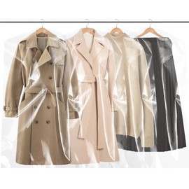 GGSTDDUP 50 Pcs Dry Cleaning Bag, 60 x 120 cm Clear Garment Bags Plastic Garment Bags for Clothes Storage for Skirt Coat Suit Shirt Jacket