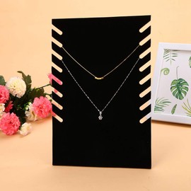 EIMSOAH Black Flannel Necklace Display Stand, Exquisite Design for Jewelry Organization, Soft Material to Protect Jewelry from Damage, Ideal for Tradeshows, Jewelry Stores
