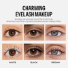 White & Brown Metal Iron Wand Lash Primer & Mascara