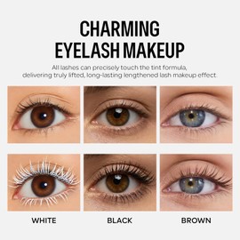 White & Brown Metal Iron Wand Lash Primer & Mascara Duo