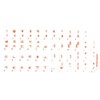 Korean Transparent Keyboard Stickers with Orange Lettering for PC Computer