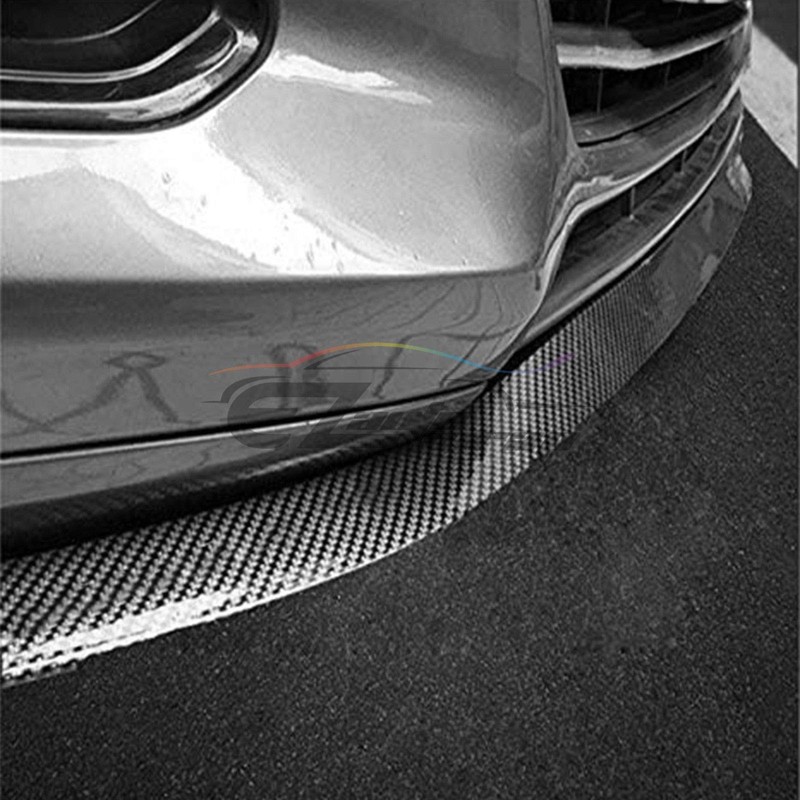 EZAUTO WRAP Universal Carbon Fiber Black PU Rubber Front Bumper