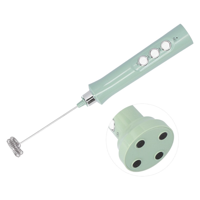 Electric Mixer ThreeSpeed USB Charging 1200mAh Battery Handheld Milk Frother