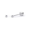 14k REAL White Gold 4mm Ball Stud Earrings with Screw