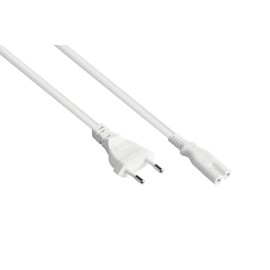 Good Connections Euro Power Cable - 1.5 m - Euro Plug Type C (Straight) to C7/Euro 8 Socket (Straight) - Copper Conductor - 0.75 mm² - Power Cable for TV, Console, Radio, Power Supply, Shaver and Much