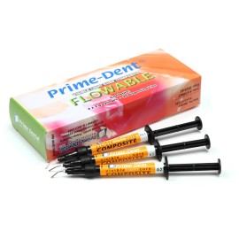Prime-Dent Flowable Light Cure Dental Composite 4 Syringe Kit - B2