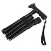 Folding Walking Cane for Men Women T Handle Wrist Strap