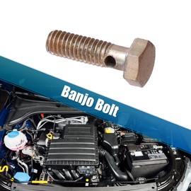 X AUTOHAUX 2 Set Banjo Bolt Brake Fitting Adapter Kit M6x1 Brake Line Thread Banjo Bolt with 6mm Spacers