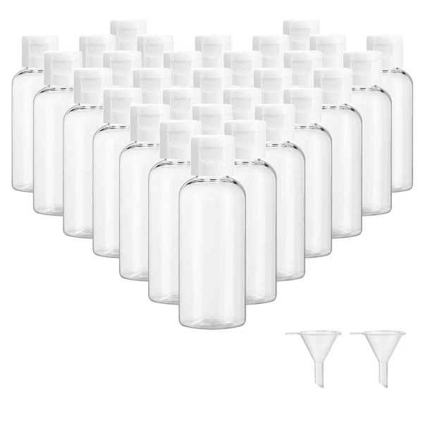 Dabacc 30 Pcs 2 Oz Clear Plastic Empty Bottles Travel