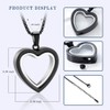 Zeqingjw Glass Cremation Jewelry Necklace with Heart Memorial Locket for