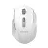 QUARONI Mouse inalambrico Ergonómico, 5 Botones + Scroll, 800-2400 dpi. Color Blanco. Modelo MICTB1