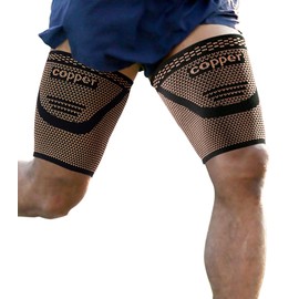 FVVWVV 1 Pair Thigh Compression Sleeve, Hamstring Compression Sleeve for Men and Women, Anti-Slip Upper Leg Sleeves for Recovery, Running, Sports and Workout