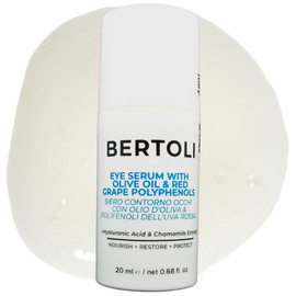 Bertoli Under Eye Serum –Anti Wrinkle Treatment, Repair with Hyaluronic Acid, Olive Oil & Antioxidants, Hydrates & Firms, Reduces Undereye Bags & Puffiness, Natural, Made in Italy