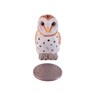 Selsela Barn Owl Wood Figurine Fake Miniature Decoration Forest Bird