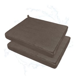 2 Pack Shower Bench Cushion, Soft Chair Pad for Elderly Bathing, Easy to Clean & Quick Dry, 4D air Fiber Material, Suitable for Shower Seat Cushion, Bathtub Baths, Poolside Rest, Brown