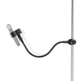 Gooseneck Microphone Stand 19", 360° Flexible & Adjustable Arm Desk Mic Stand with Super Clamp Mount and 3/8" to 5/8" Adapter, Compatible with Shure/Fifine/AT2020/Blue Snowball/Razer