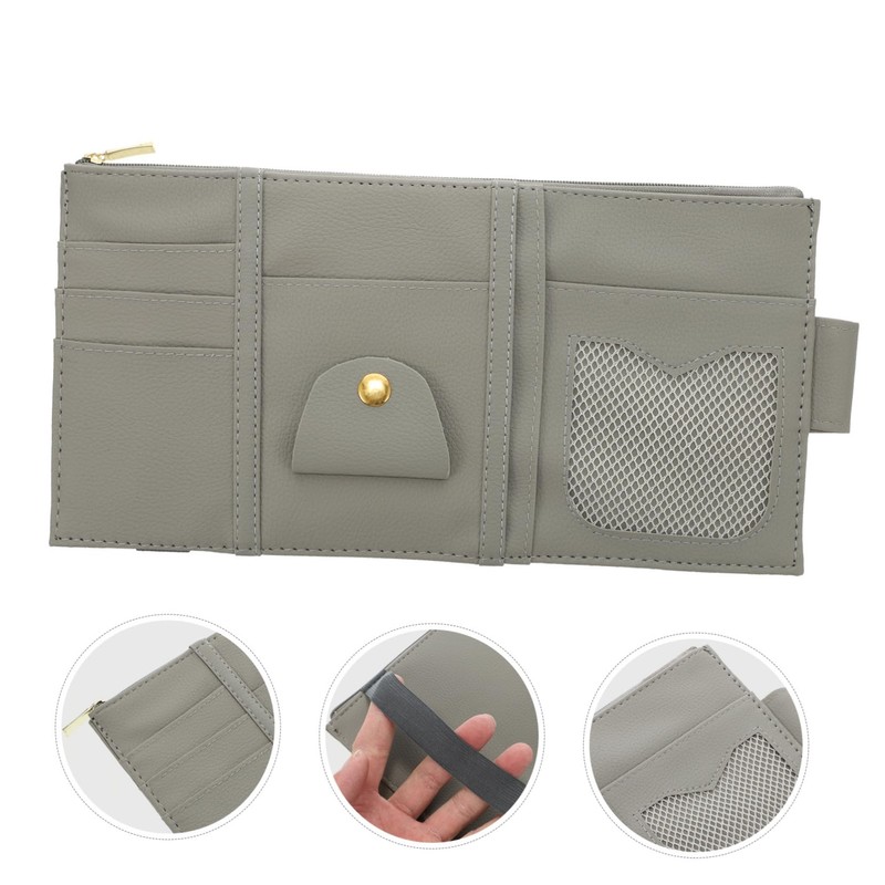 BUGUUYO Auto Sun Visor Organizer Id Storage Bag for Car