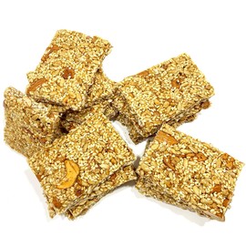 Honey Nut & Seed Crunch Brittle | Nut And Seed Brittle | Sesame Seed Honey | Honey Sesame Crunch Brittle | Great Mix Snack & Crunchy Flavor | Kosher, Vegan | 5 Pound (5 lbs.) By NY SPICE SHOP