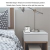 Small Clock Black Alarm Silent Minimalistic Design Snooze with Backlight