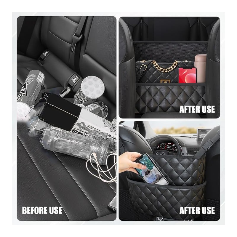 braxan Car Purse Holder Between Seats, Large Capacity Purse Holder